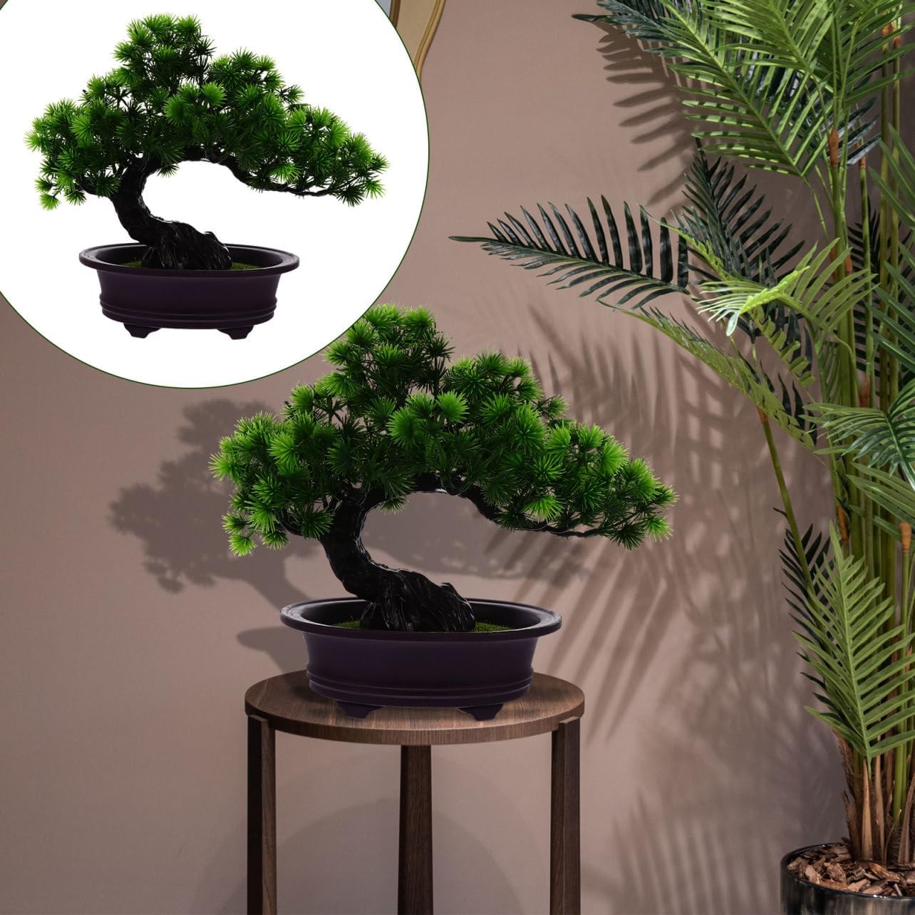 PRETYZOOM Realistic Artificial Potted Pine Bonsai Tree Fake Bonsai Plant for Room Dec - Image 5