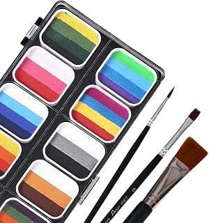 VISTORA Painting Palette Makeup Washable with 3 Brushes Supplies Face Body Paint Set Price In India