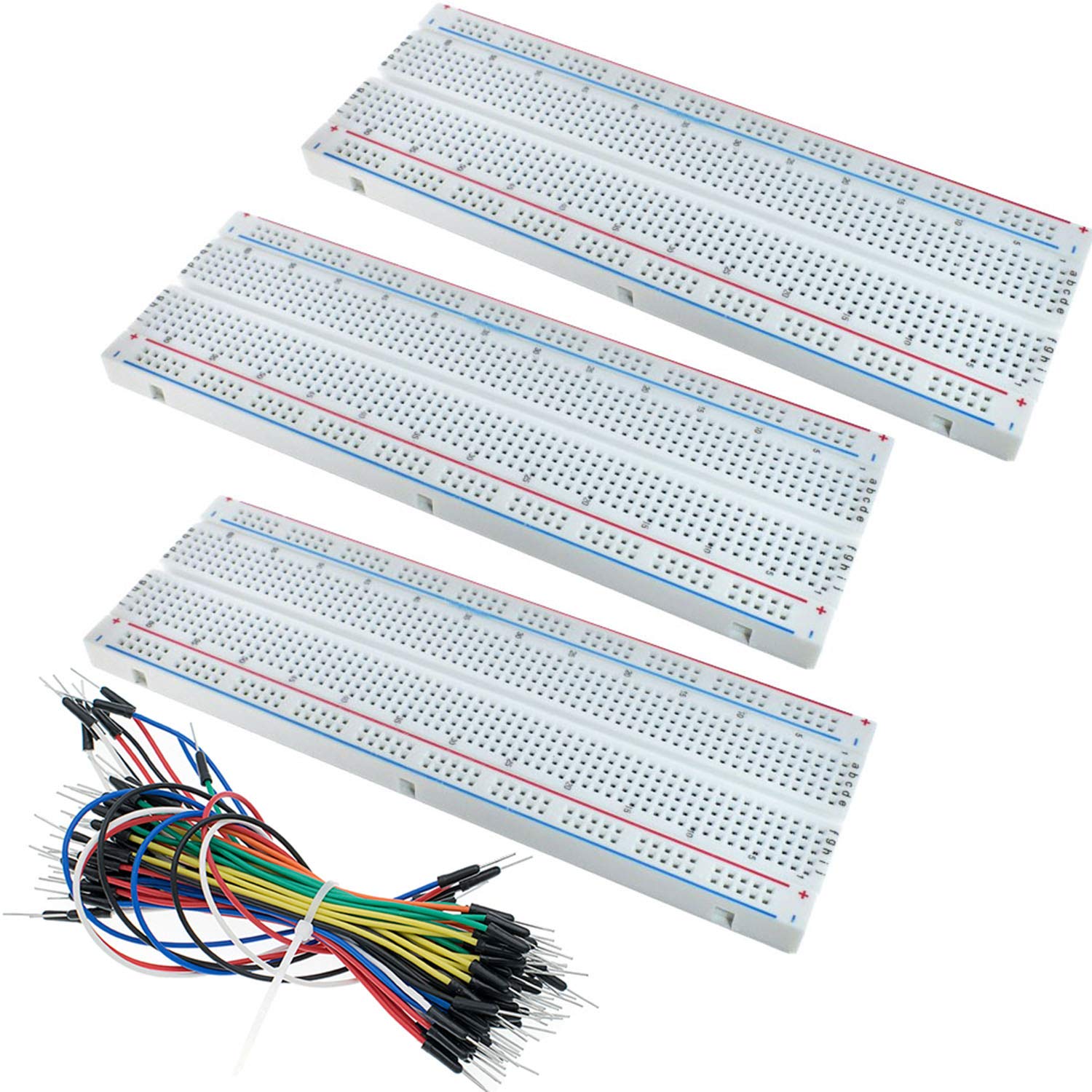 Rasbee MB-102 Breadboard 830 Point Solderless Prototype PCB Board for Proto Shield + Jumper Wires