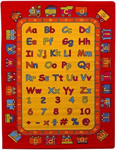 Abc Shapes tapete para niño con diseño de letras para aprendizaje del alfabeto, Nylon