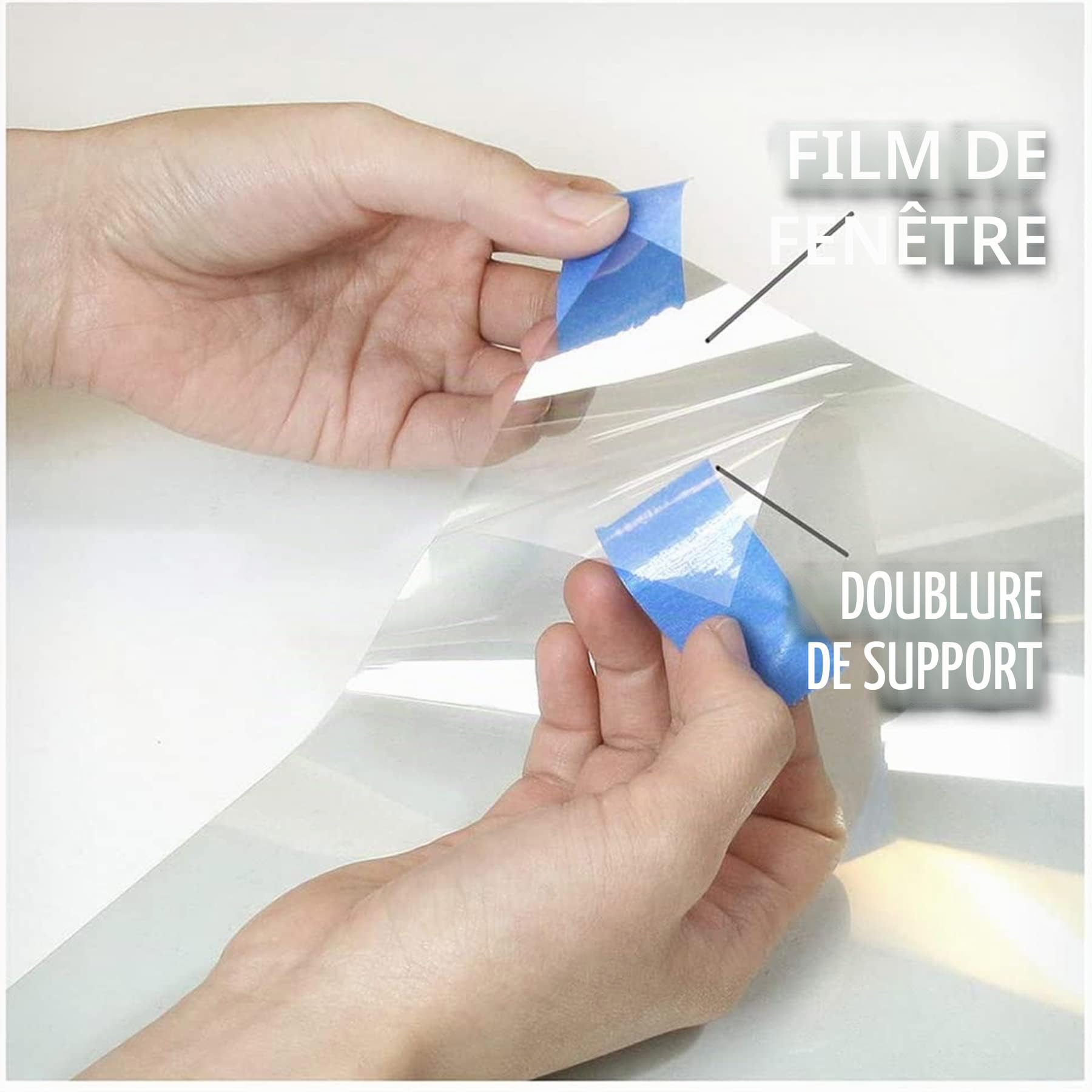 Film securite Transparent - AWKAQUN pour vitre de sécurité et de sécurité fenêtre Transparente en Verre teinté de Protection en Verre Anti-éclats adhésif Clair Films (76cm*5m)