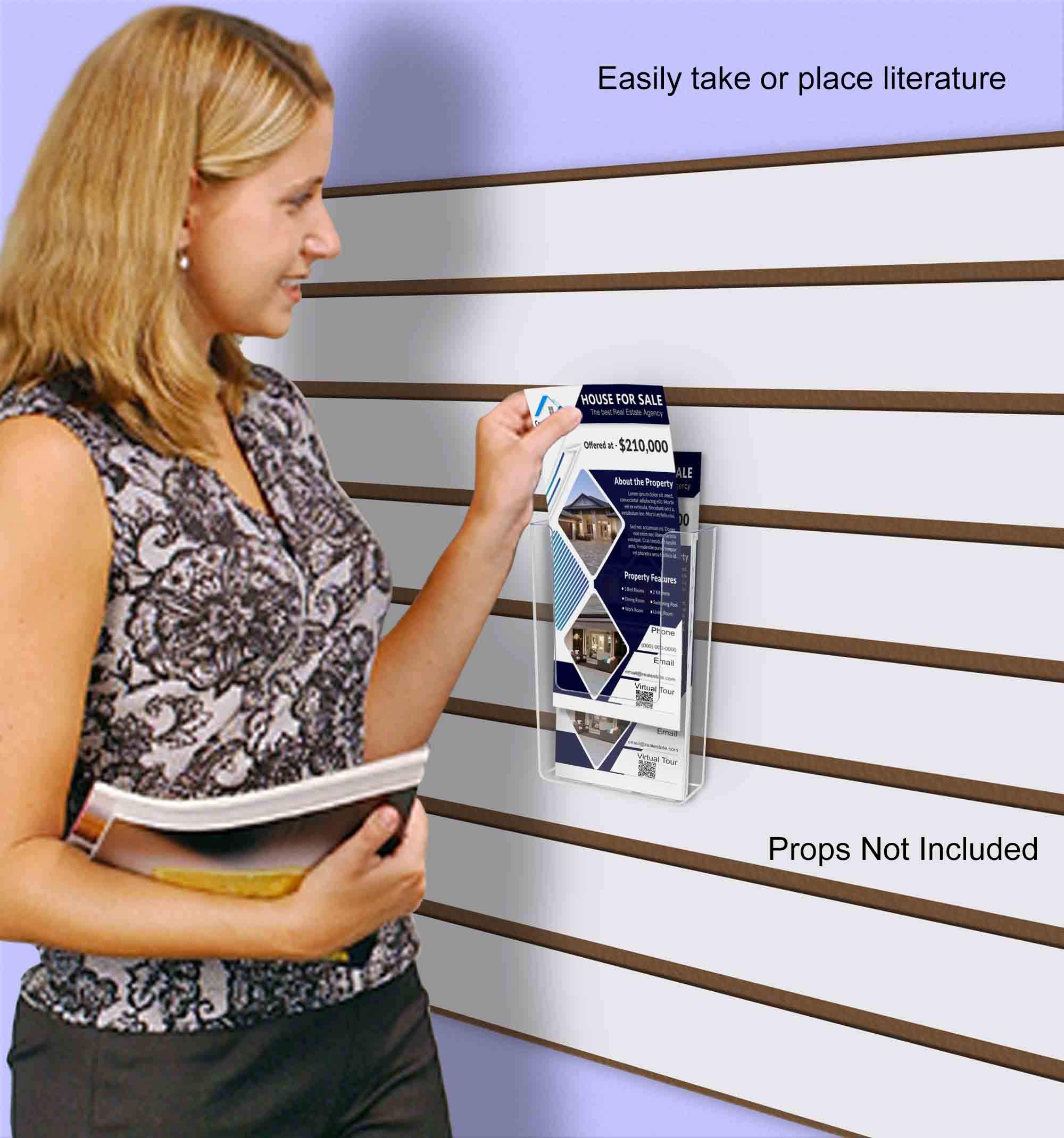 Marketing Holders Slatwall Brochure Bin for 4