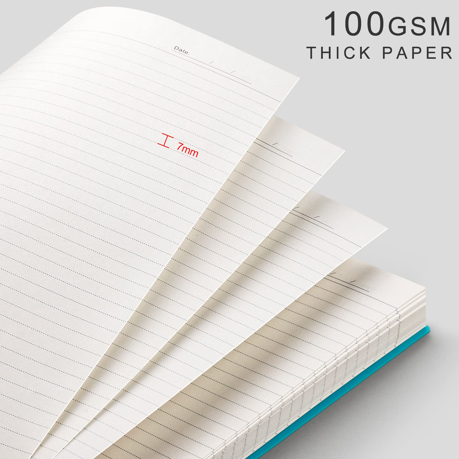RETTACY A4 Notebook,Wirebound Colorful Spiral Notebooks 150 sheets/300 pages for Writing,100gsm College-Ruled Paper - Image 4