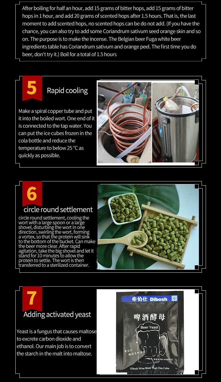 20L Beer Kit Package home brewing ingredients with beer yeast hops malt for making Belgian wheat Pale Ale Stout Amber Abbey IPA (Amber Abbey)