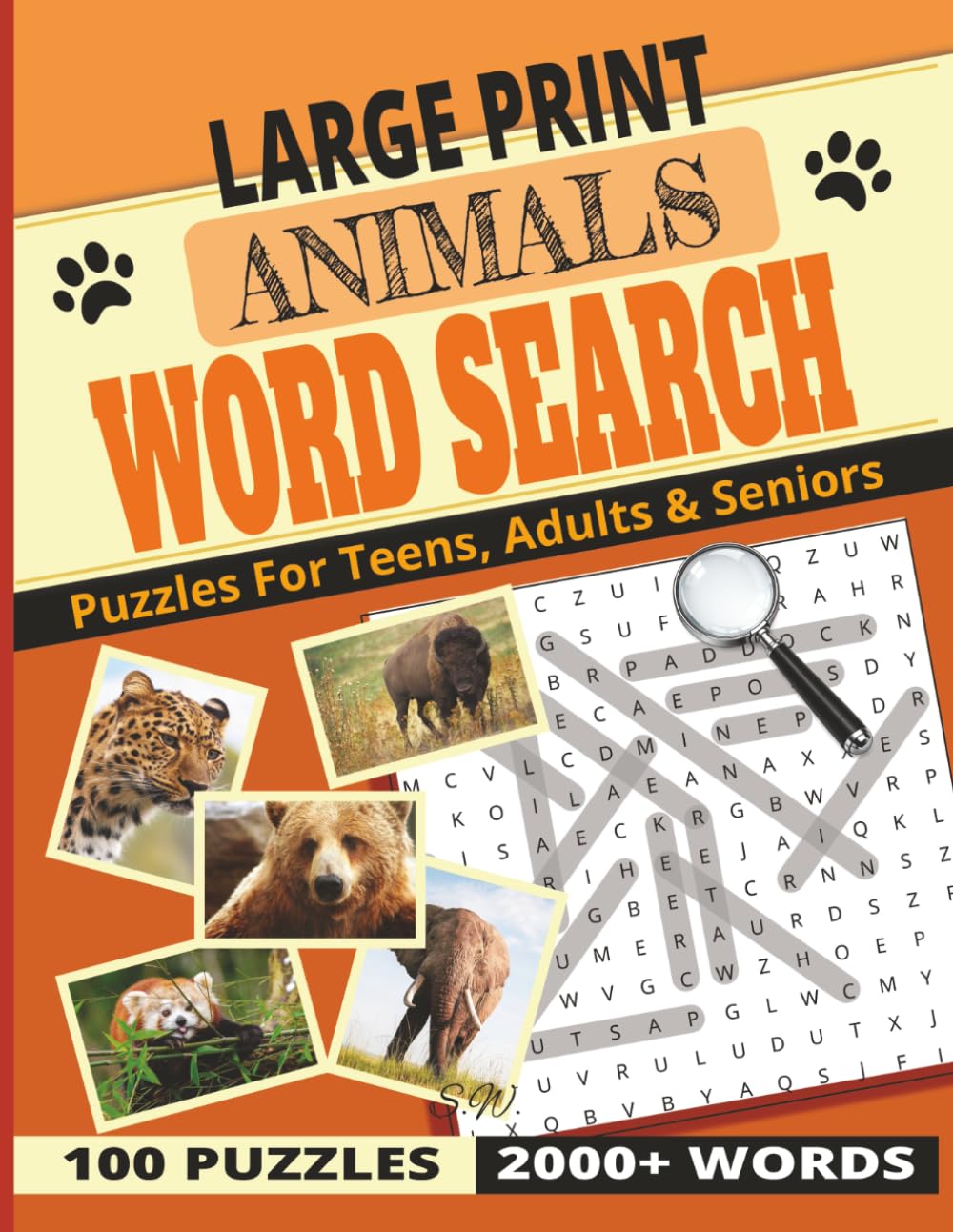 WORD SEARCH BOOK ANIMALS: LARGE PRINT Word Search Book about Animals, Nature and more[8.5X11|100 Puzzles|2000+Words]-Perfect for Passtime, Relaxing, ... Birthdays, Holidays and other Occassions.