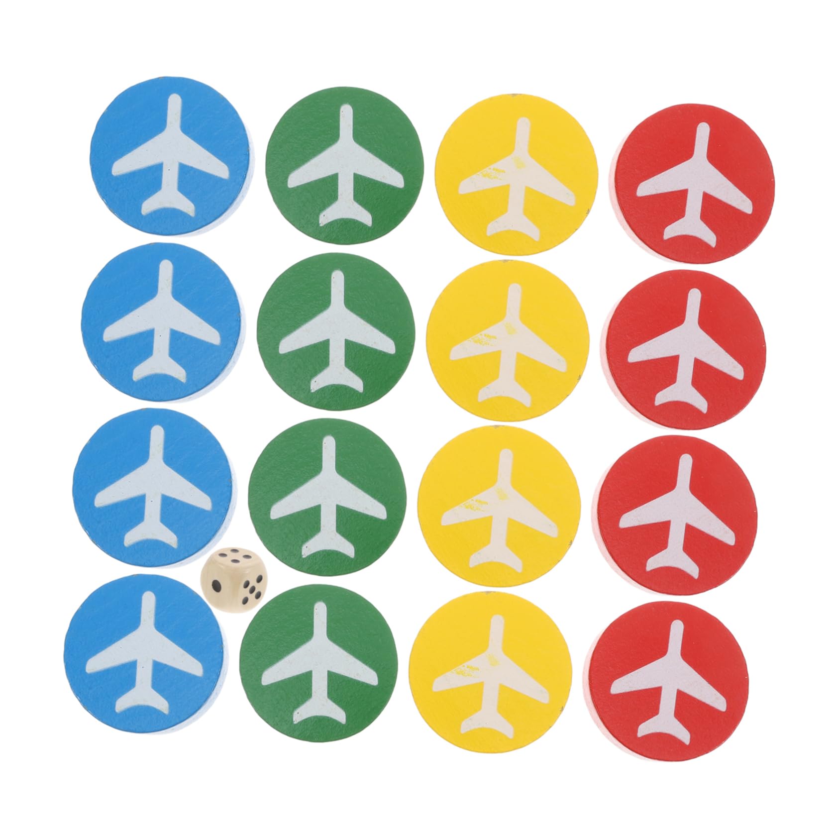 ifundom Flying Chess for Boys and Girls 16pcs Wooden Chess Pieces Set Safe Trivia Games for Family