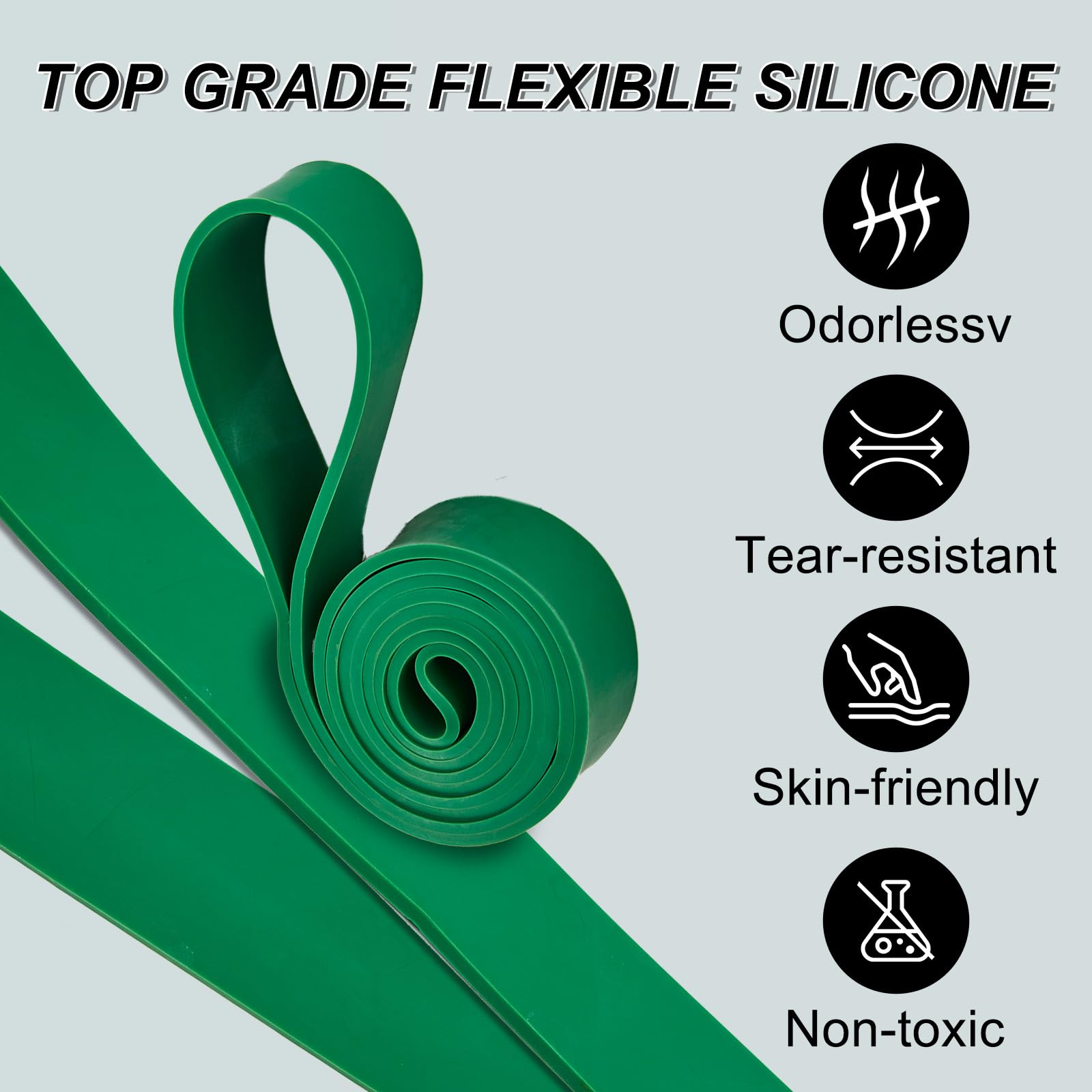 Garvee Fasce di supporto per trazioni, confezione da 4/5 fasce di resistenza, in lattice naturale, per allenamento della forza, stretching, fisioterapia, palestra a casa, per donne e uomini