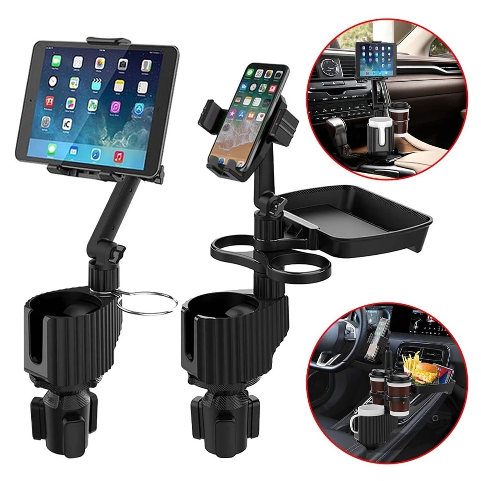 Soporte Movil Coche Supporto per tablet per auto 5 in 1 Portabicchieri Espansore Staffa per bottiglia regolabile multifunzionale rimovibile Accesorios Coche