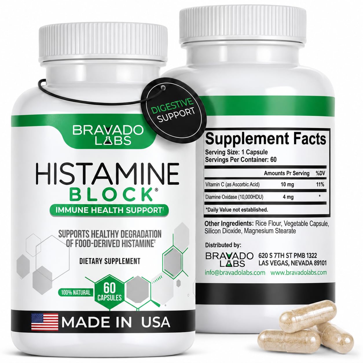 DAO Enzyme Histamine Blocker Supplements with Diamine Oxidase, 30 Capsules — Amazon image 8