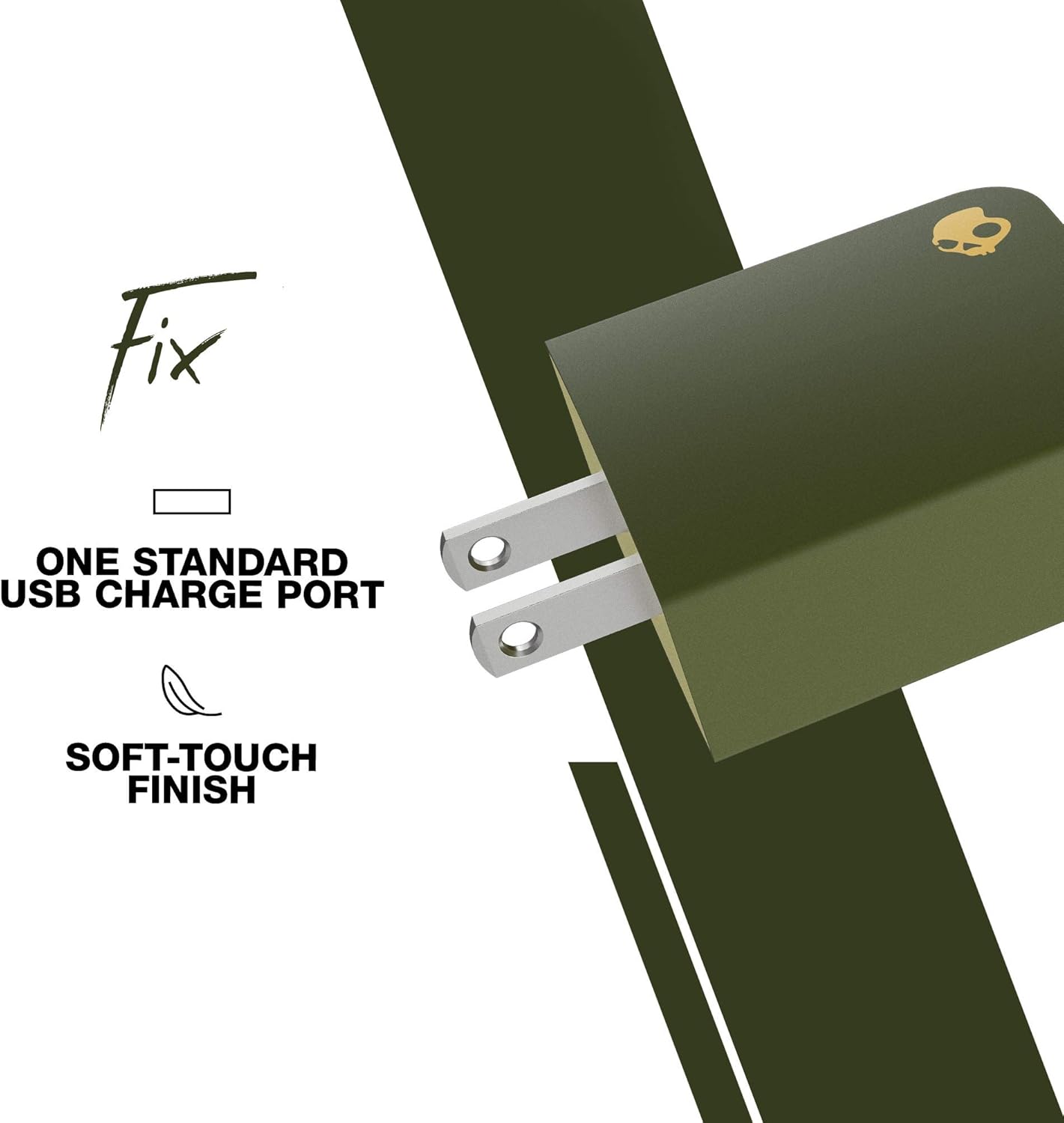 Skullcandy Fix AC Adapter With Single USB Port - Moss : Everything Else