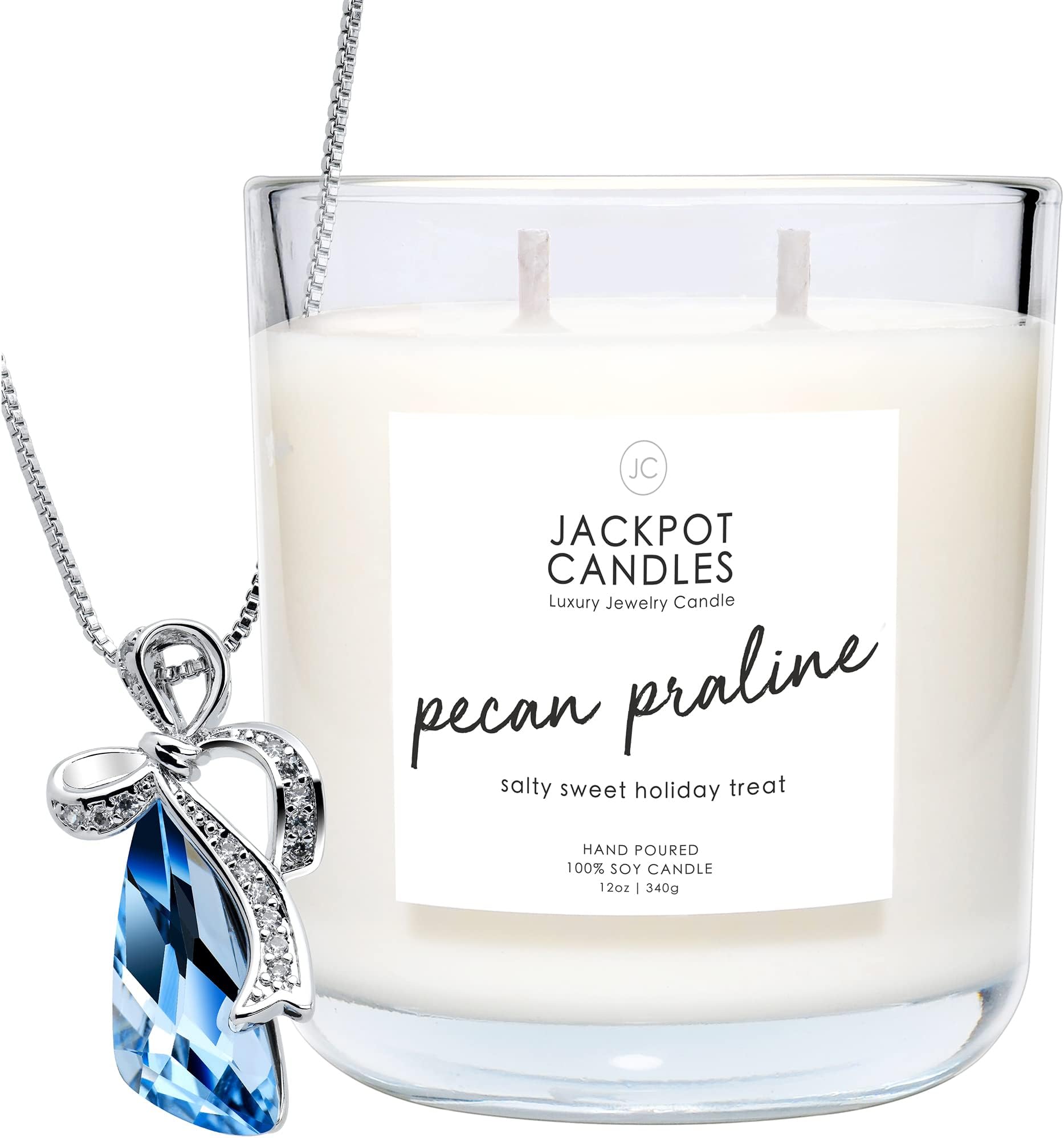 Jackpot Candles Pecan Praline Jewelry Necklace Candle