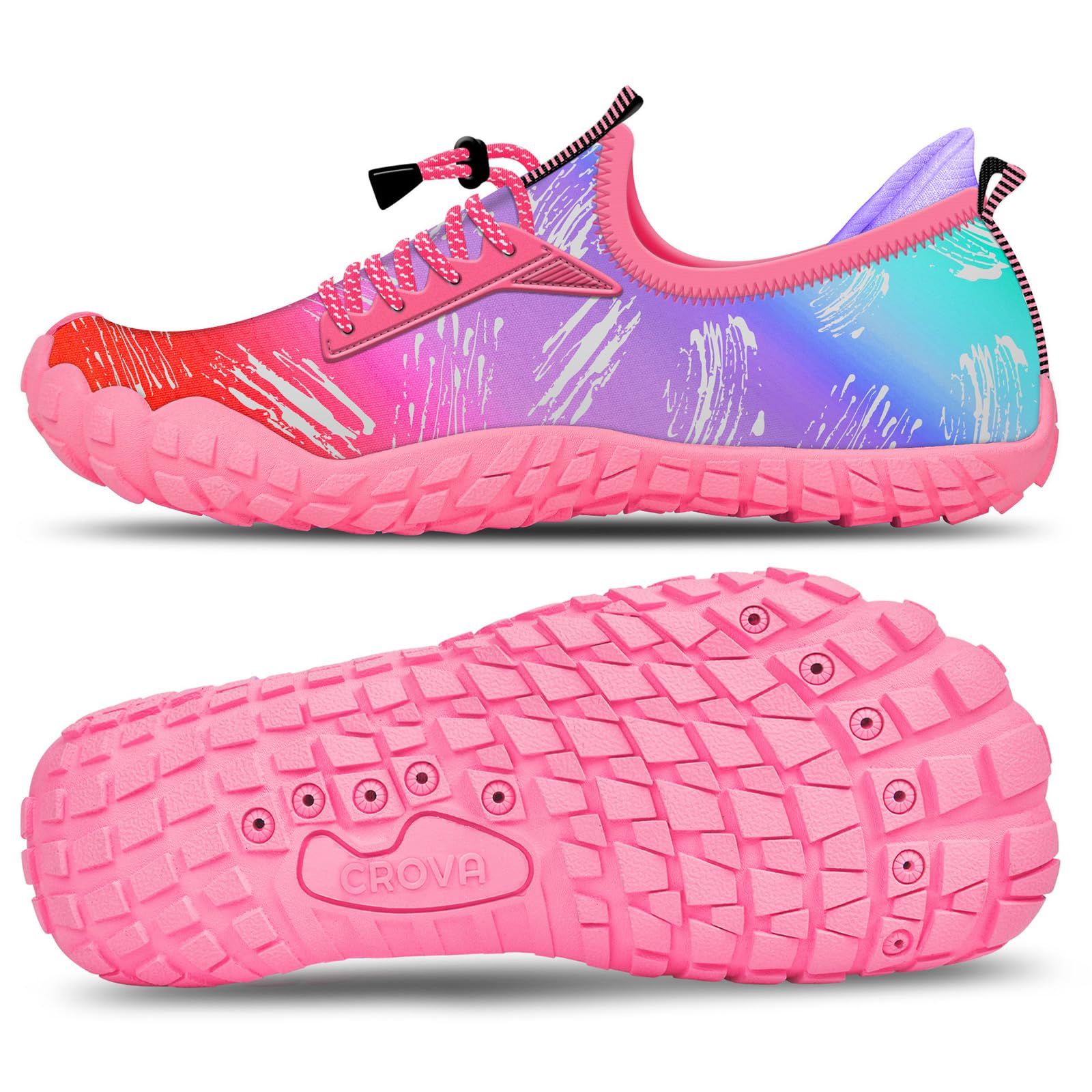 Built-in Heel Grips Water Shoes for Kids Girls Boys Hiking Wide Barefoot Swim Beach Pool Big Kid