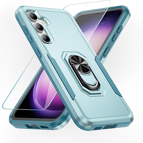 SunRemex Funda para Samsung Galaxy S23 FE con protector de pantalla HD, Samsung S23 FE funda para teléfono Samsung S23 FE integrada con soporte de