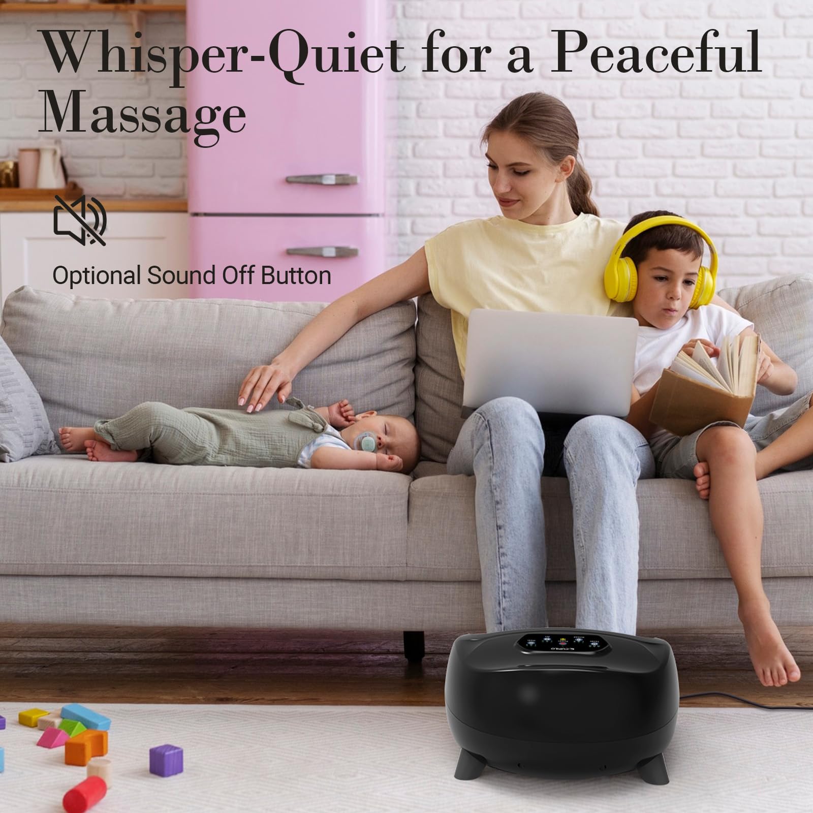 CuPiLo Masajeador de pies para fascitis plantar, masajeador Shiatsu de pies completo mejorado elegible para FSA HSA, configuraciones de varios niveles con control remoto, masajeador de pies para neu