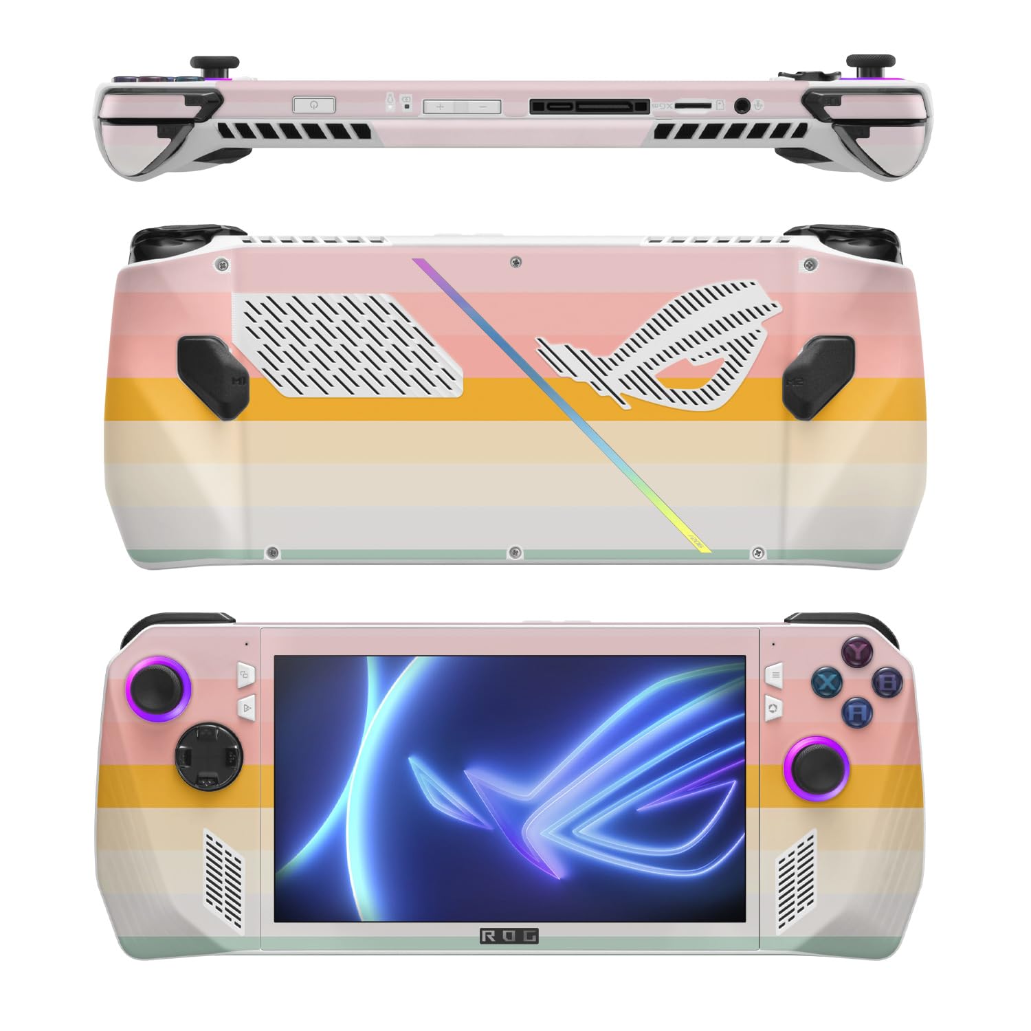 MightySkins Skin Compatible with Asus ROG Ally - Horizon Stripes | Protective, Durable, and Unique Vinyl Decal wrap Cover | Easy to Apply, Remove, and Change Styles