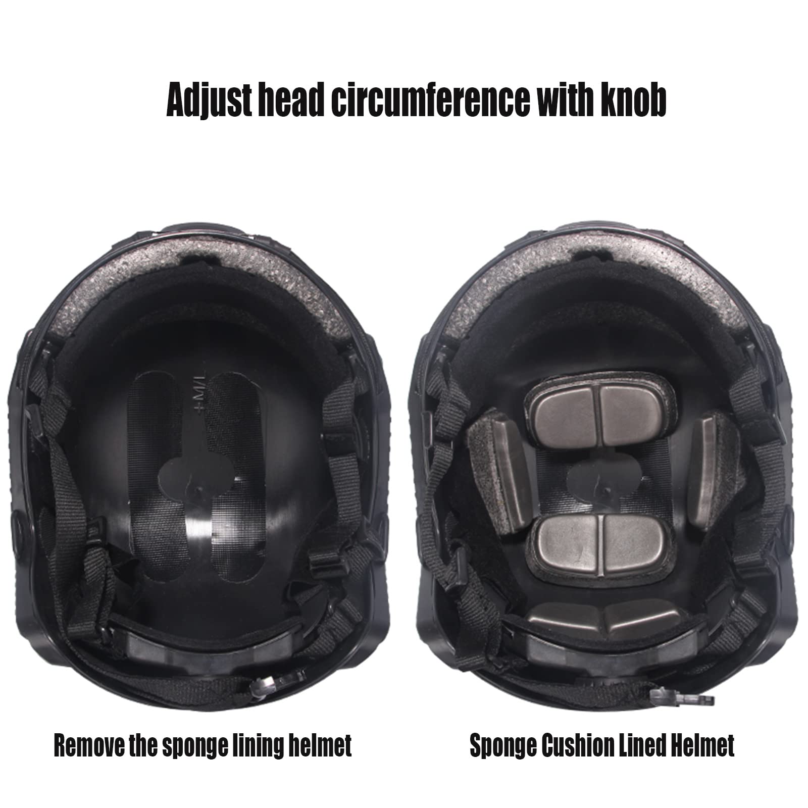 Juego de casco militar, con gafas y montaje Nvg, combinación de equipo táctico para airsoft, paintball, cosplay (negro B)