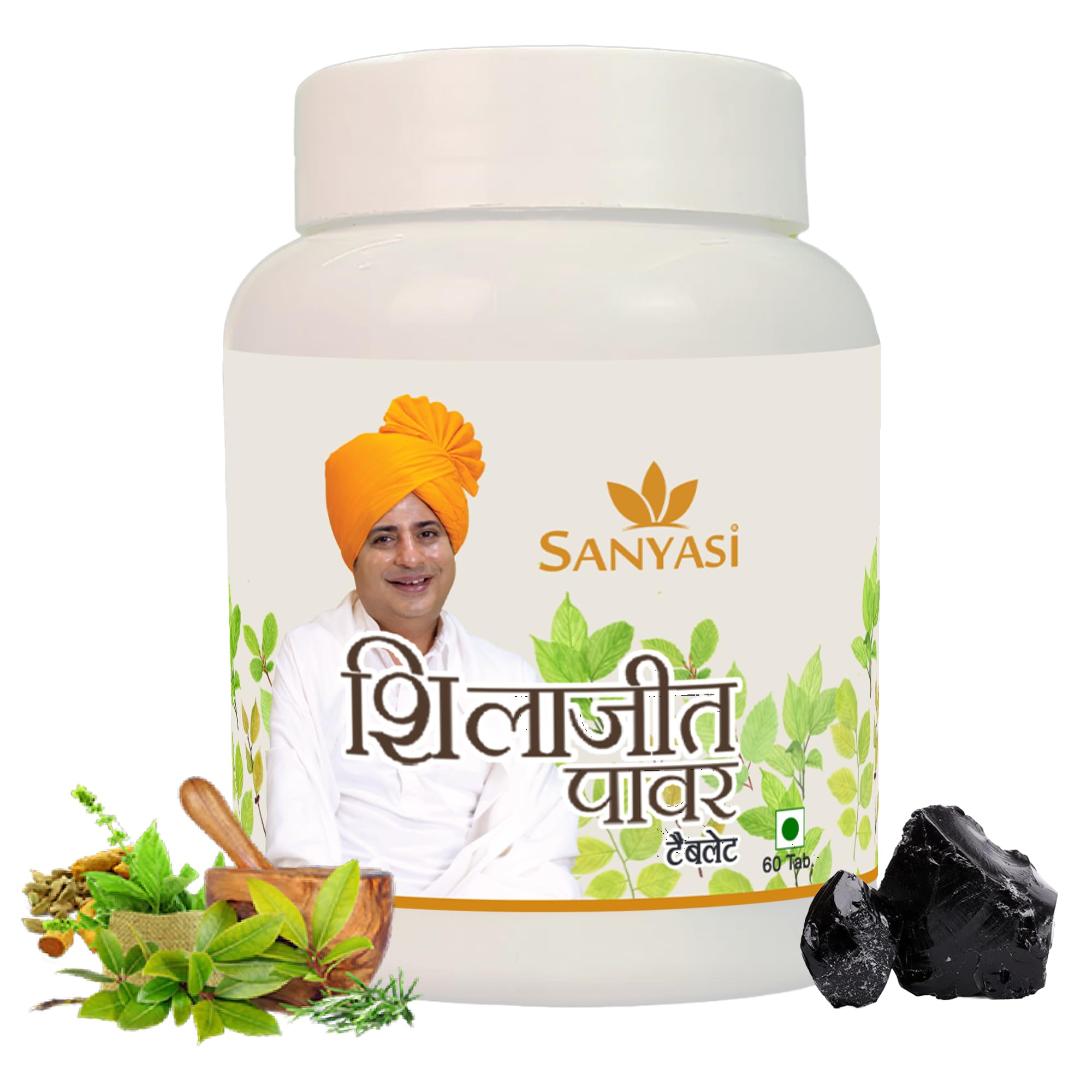 Sanyasi Shilajit Power Tablet |100% Pure Shilajit I 60 Tablet | Enhances Stamina, Energy, and Power | Supports Healthy Testosterone Levels