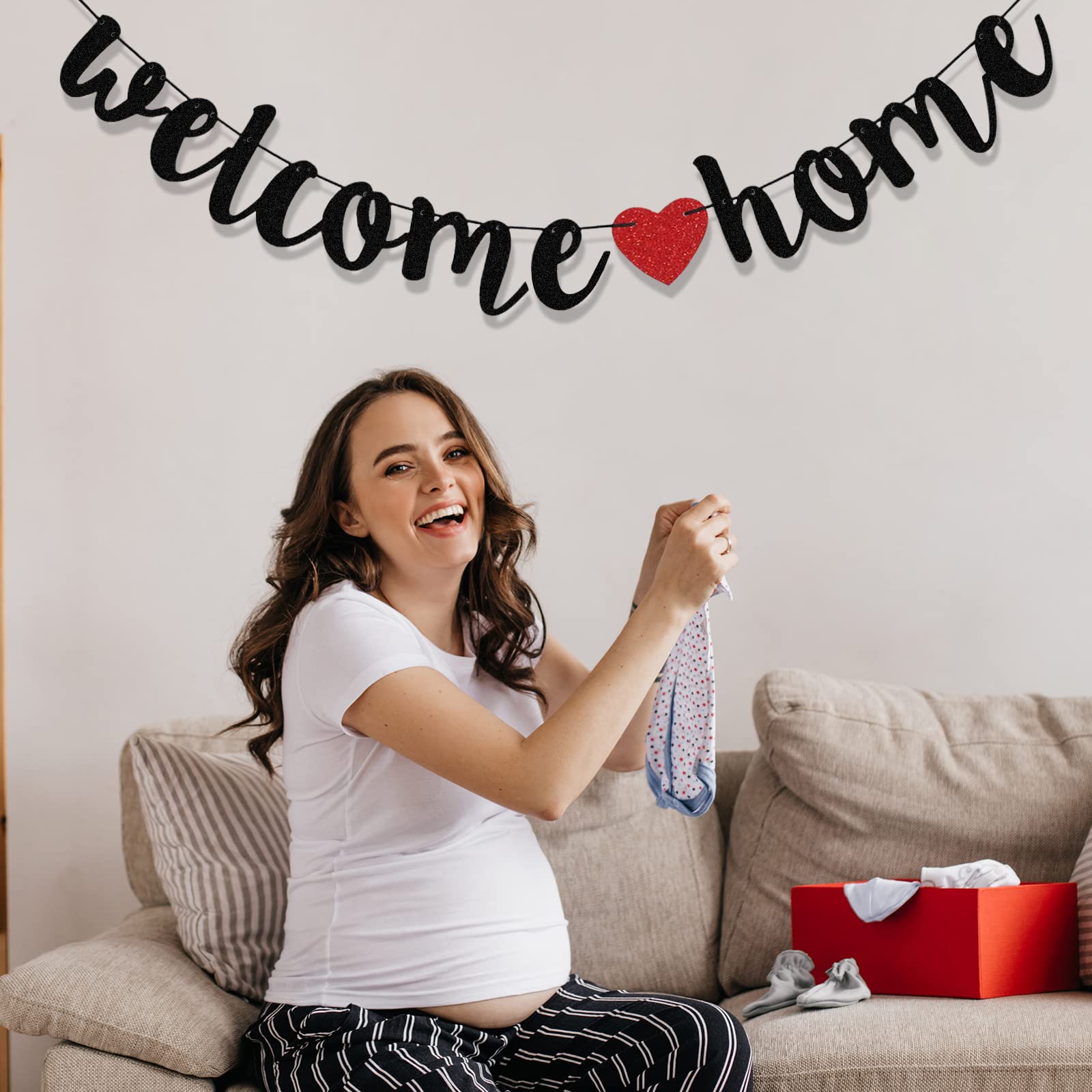 Festone Bentornato A Casa - Banner Multicolore Con Lettere 16 Cm, Nastro 3m, Per Decorazioni - Foto 10