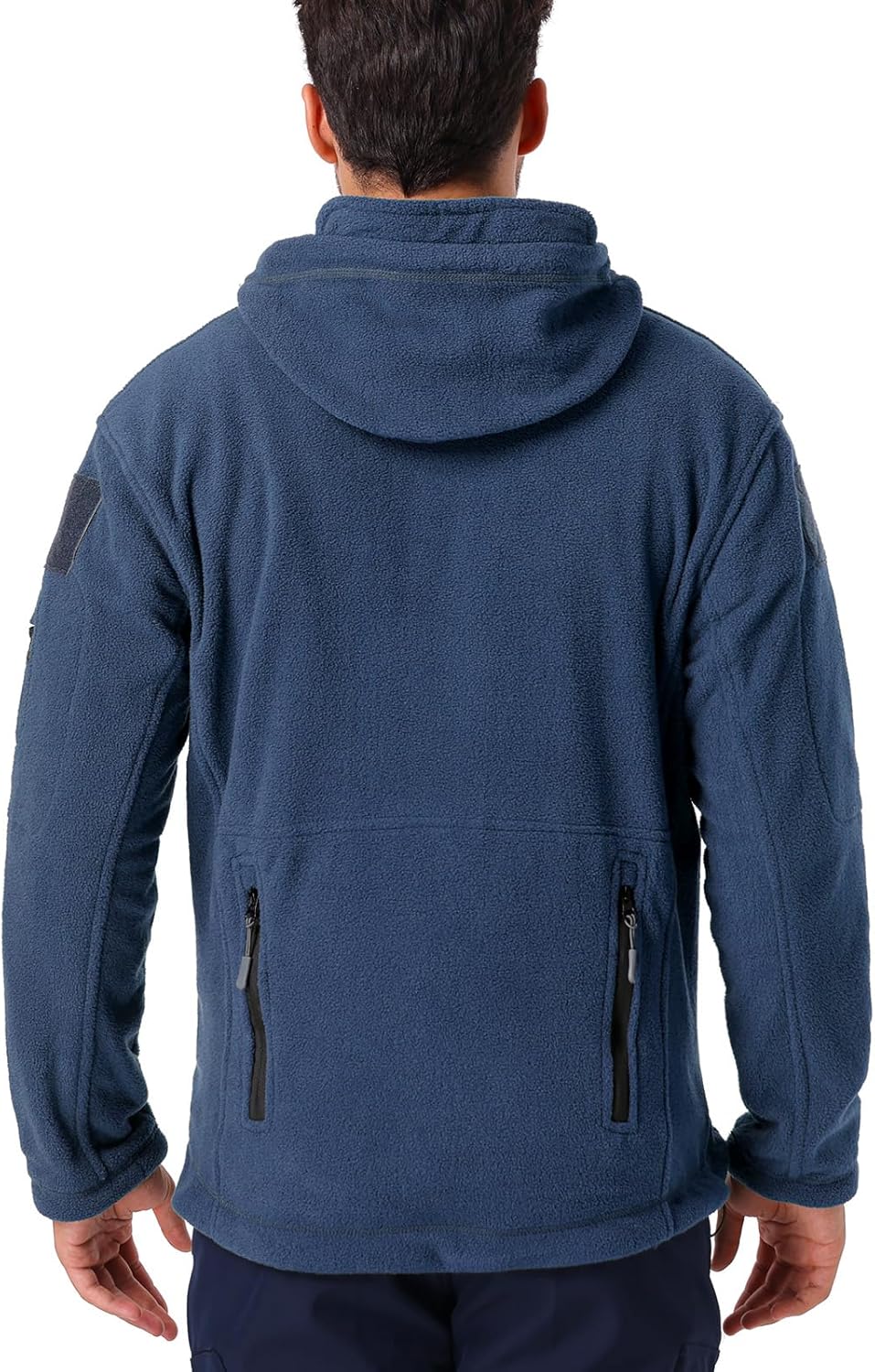 CARWORNIC Men's Military Tactical Fleece Jacket Warm Multi-Pockets Outdoor Hooded Coat - Image 3