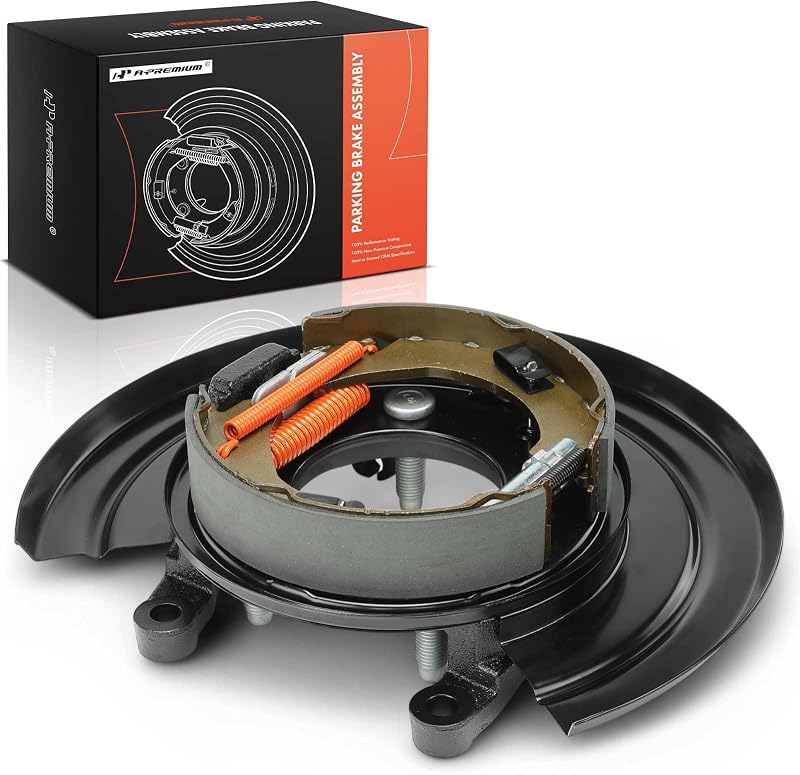 Conjunto de chapa de suporte do freio de estacionamento traseiro A-Premium para Ford F-250, F-350 Super Duty e Excursion