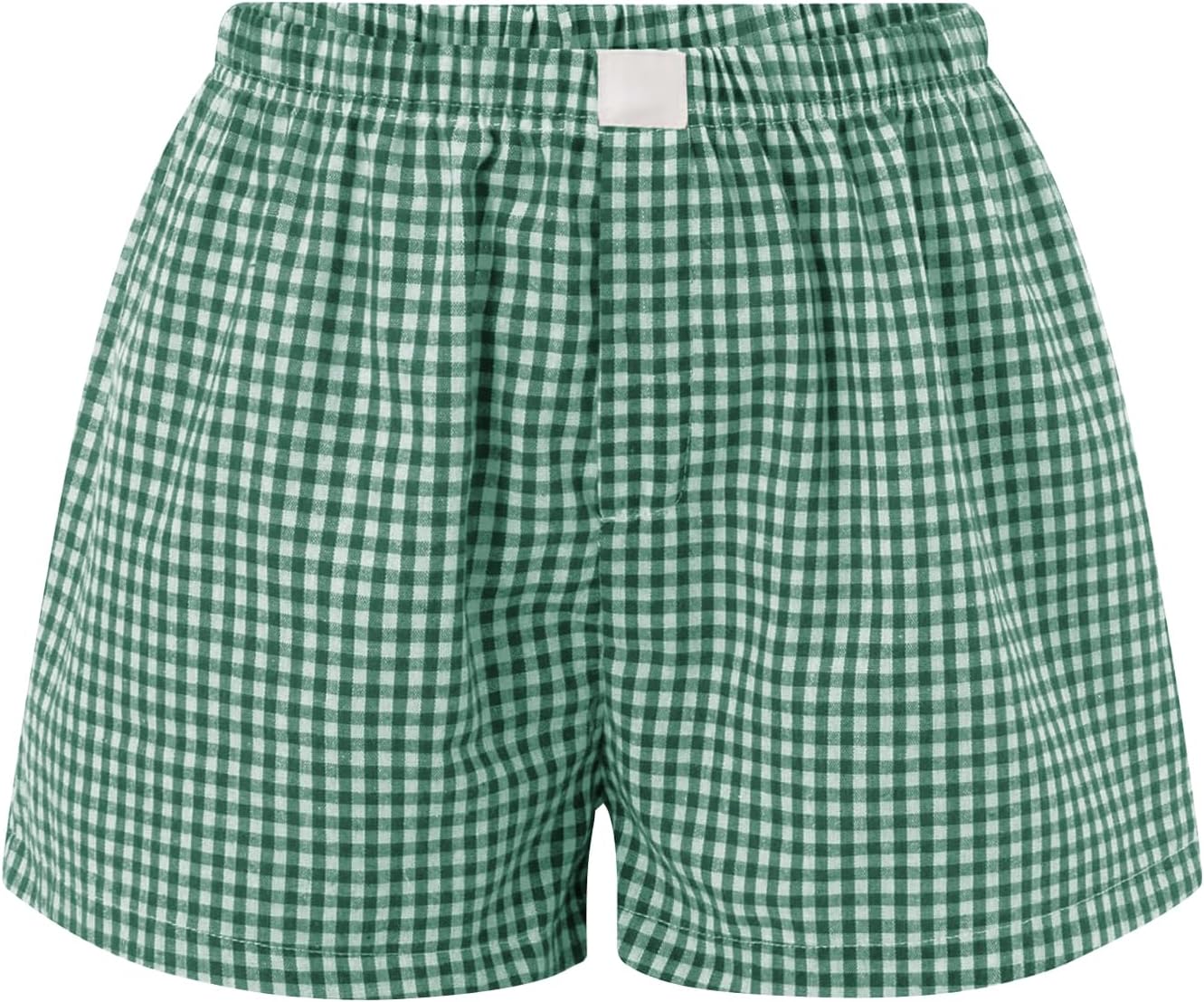 Boxer Shorts for Women Y2k Pajama Plaid Sleep Shorts Cute Elastic Waist Lounge Bottoms