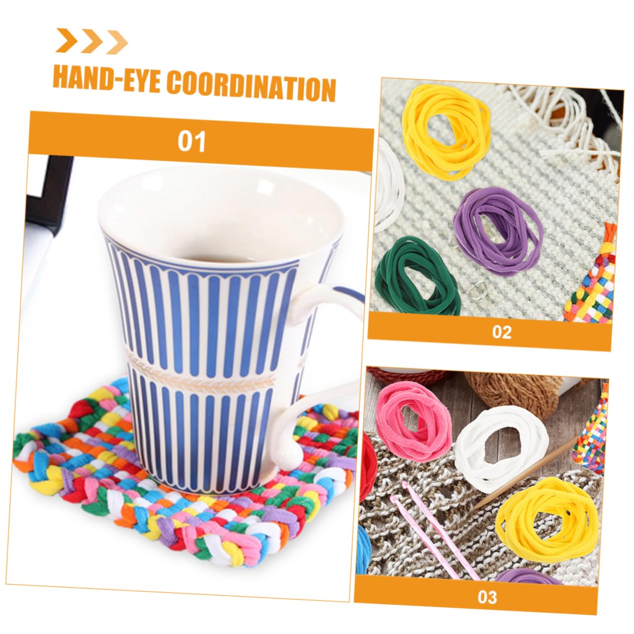 Uonlytech 4 Set Giocattoli a maglia intrecciare loop maglieria Potholder elastico per la realizzazione di bracciali passanti per presine anelli di ricarica del telaio kit telaio plastica