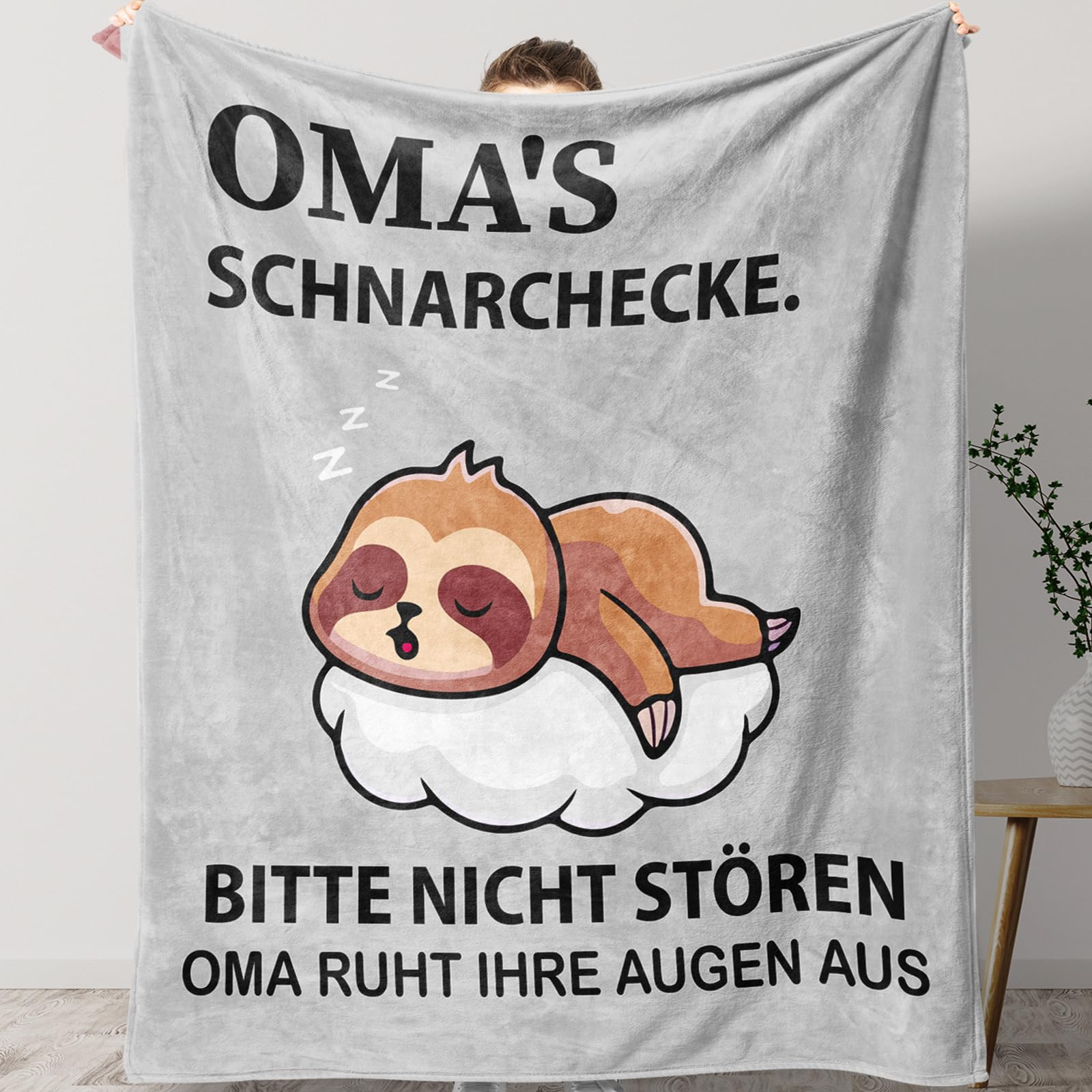 KAAYEE Muttertagsgeschenk Oma, Kuscheldecke Oma Geschenk zum Muttertag Geburtstag Valentinstag, Geburtstagsgeschenk Ostergeschenk