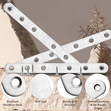 Straight Brackets, 7.67 x 0.78, 4 Pcs