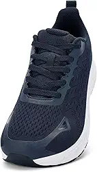 Sapatos masculinos com bico largo – Sapatos de caminhada de largura larga, confortáveis, atléticos, tênis de corrida, treino, academia, para inchaço, joanete, fascite plantar, pés, sola de borracha