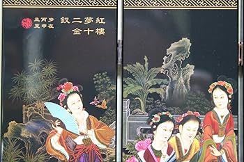 Amazon.co.jp: 屏風紅楼夢十二金釵小屏風六曲24㎝×46㎝BK17 303