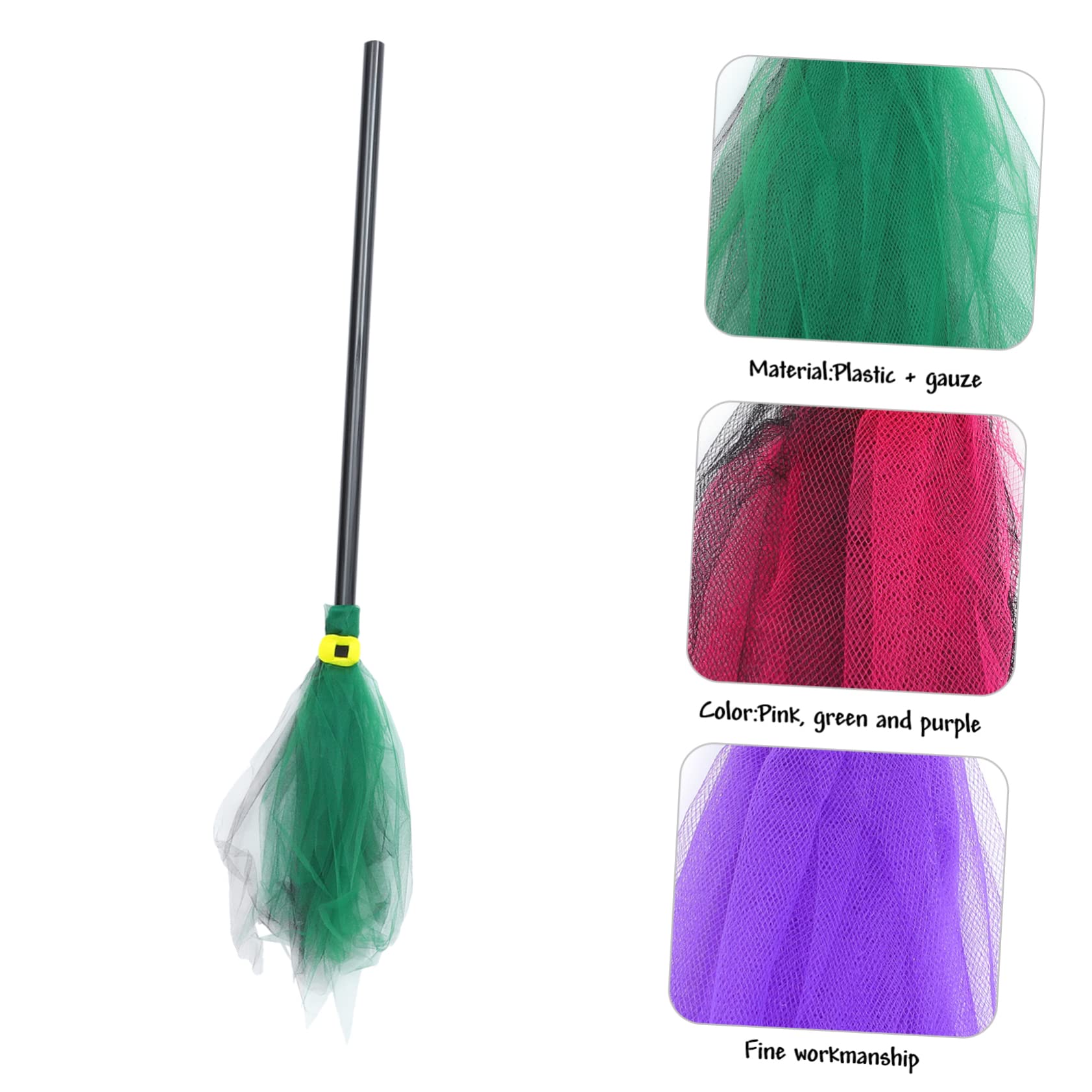 COLLBATH Halloween Witch Broom Lightweight Portable Size Decorative Witch Broom Props