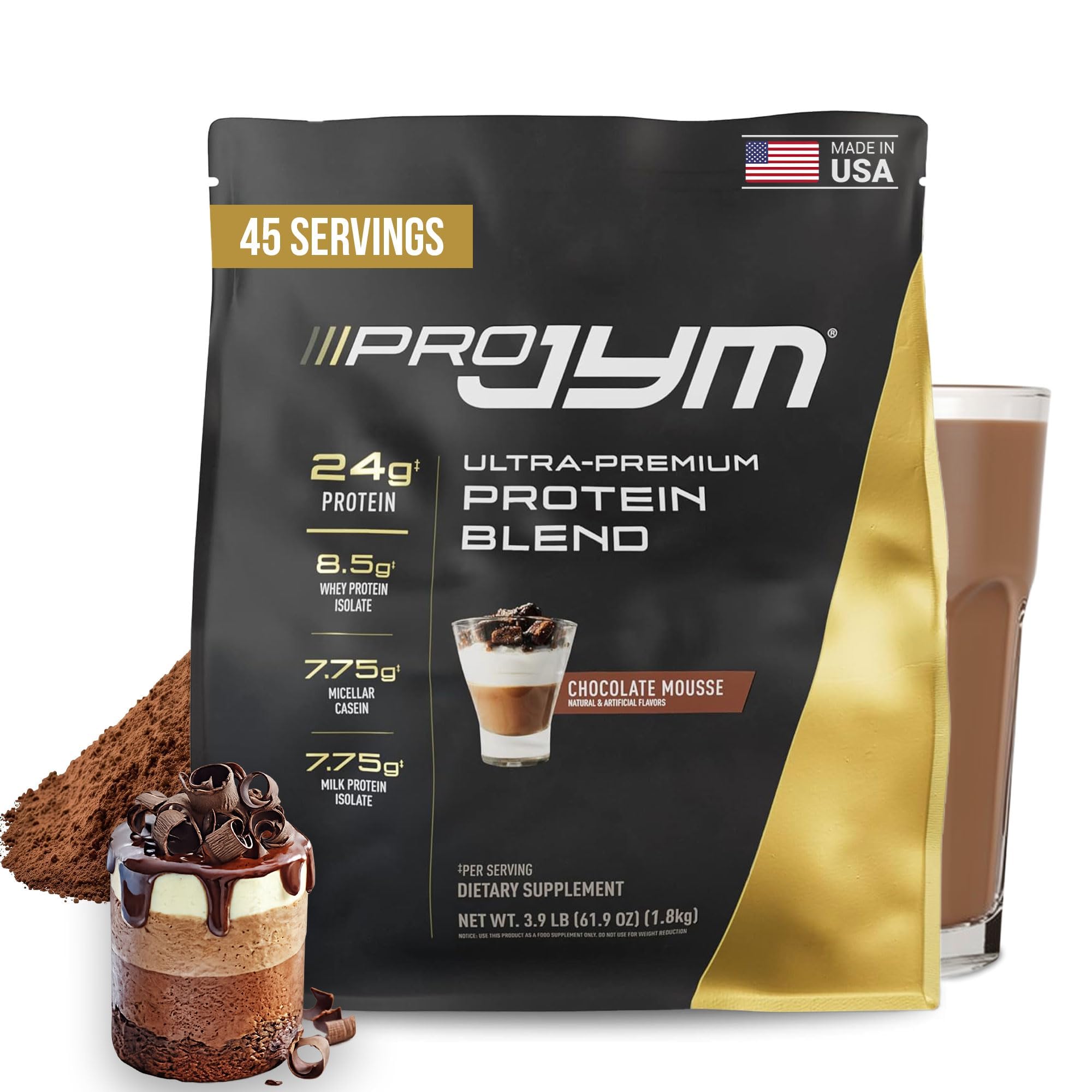JYM Chocolate Mousse Whey & Casein Protein Powder - 1.9 lb, 22 Servings — Amazon image 12