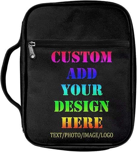 Funda para la Biblia, añade tu diseño de foto, funda de libro para mujeres y hombres, bolsa protectora con asa y bolsillo con cremallera, funda para