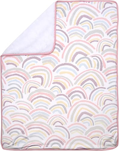 Vista 93 de Lambs & Ivy Manta de bebé botánica acuarela floral rosa polar bebé Botánico