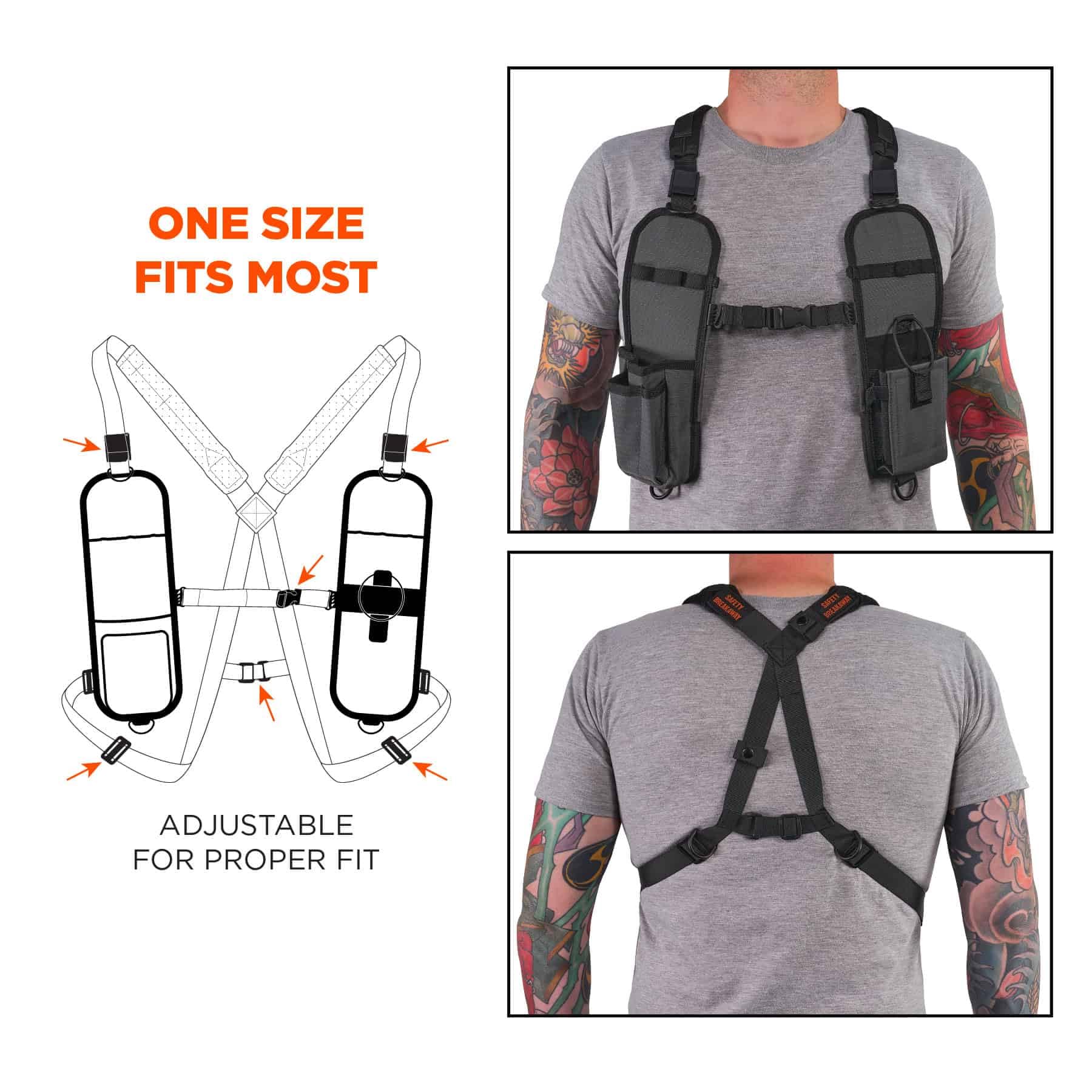 Ergodyne Squids 3144 - Imbracatura a doppia spalla per scanner di codici a barre