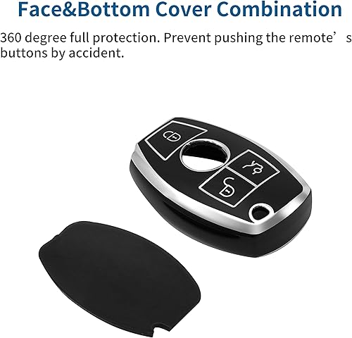 Miniatura 3 de OFFCURVE Funda para llavero de Mercedes Benz, funda de TPU suave, protección completa para Mercedes Benz C E M S CLA CLS CLK GLC GLK ClK GLK Clase G
