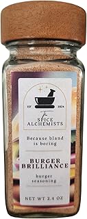 The Spice Alchemists Burger Brilliance - Premium Burger Seasoning Blend for Grilling BBQ, Handcrafted Spice Mix, 2.4 oz Glass Jar
