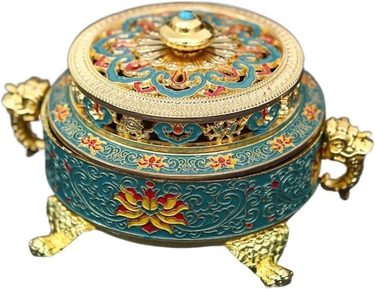 Incense Burner High Quality Metal Incense Burner, High Quality Hand Painted Enamel Color Incense Holder, Decorative Desktop Decorations Incense Holder