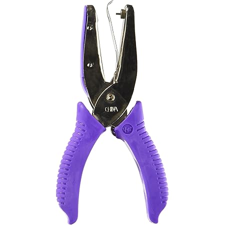 McGill 53200 1/16-Inch Round Hand Punch with 2-Inch Reach, Purple, 0.75 H x 6.5 L x 3.25 W