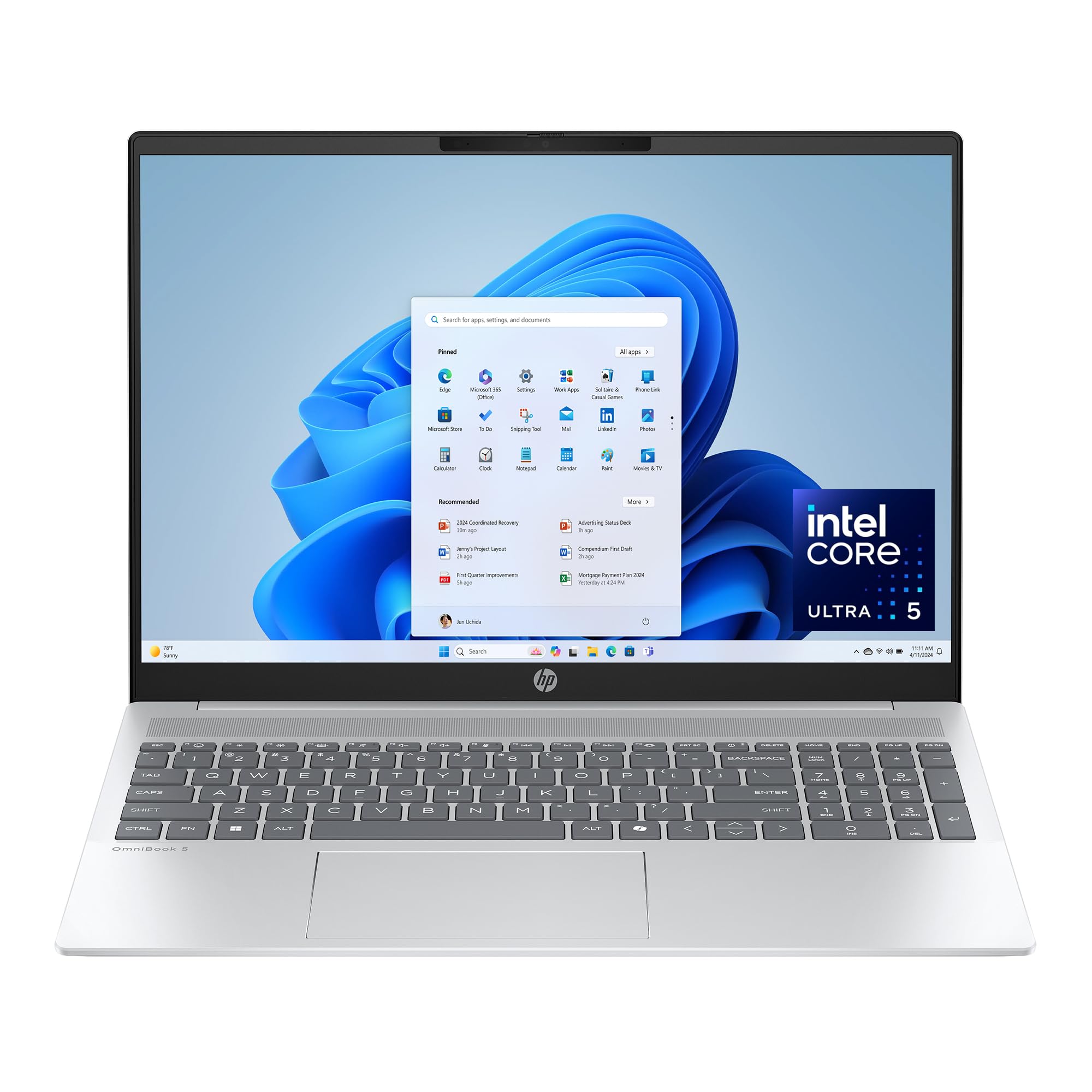 タッチ 2025年 HP 超美品 最新 Ultra 5 16GB 1TB 16型 HP OmniBook 5 16 Core Ultra 7 255U・32GBメモリ・1TB SSD・WUXGA