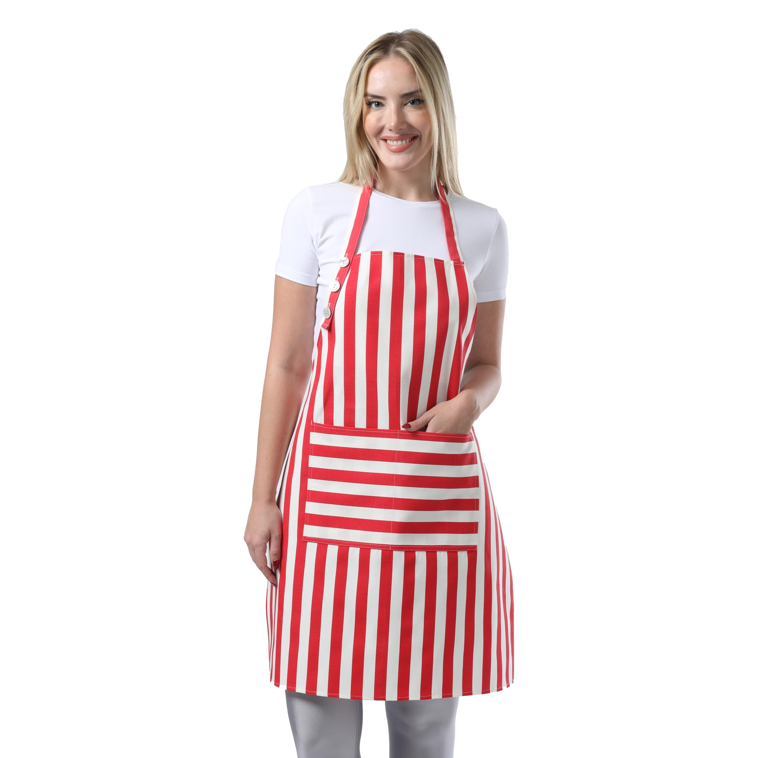 Amazon.com: TOSHEX Kitchen Apron Waterdrop Resistant Cotton Apron
