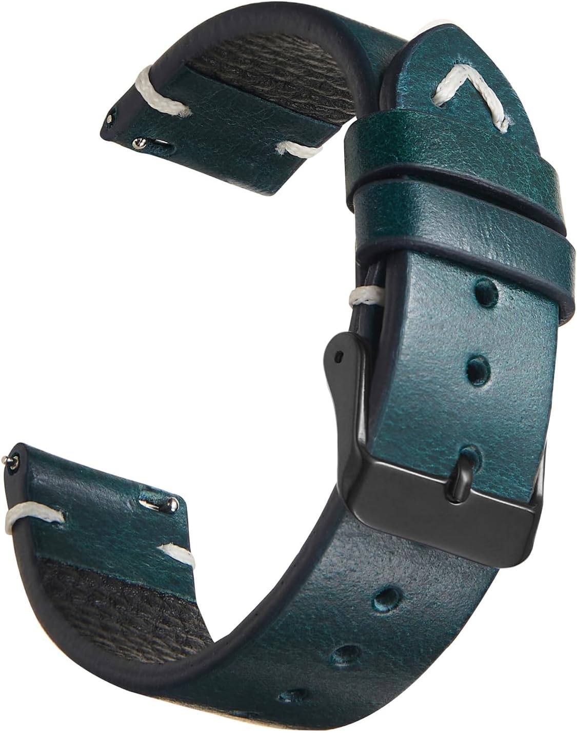 WOUKUP Vintage Leather Watch Band Quick Release Replacement Genuine Watch Strap 18mm 19mm 20mm 22mm for Men and Women