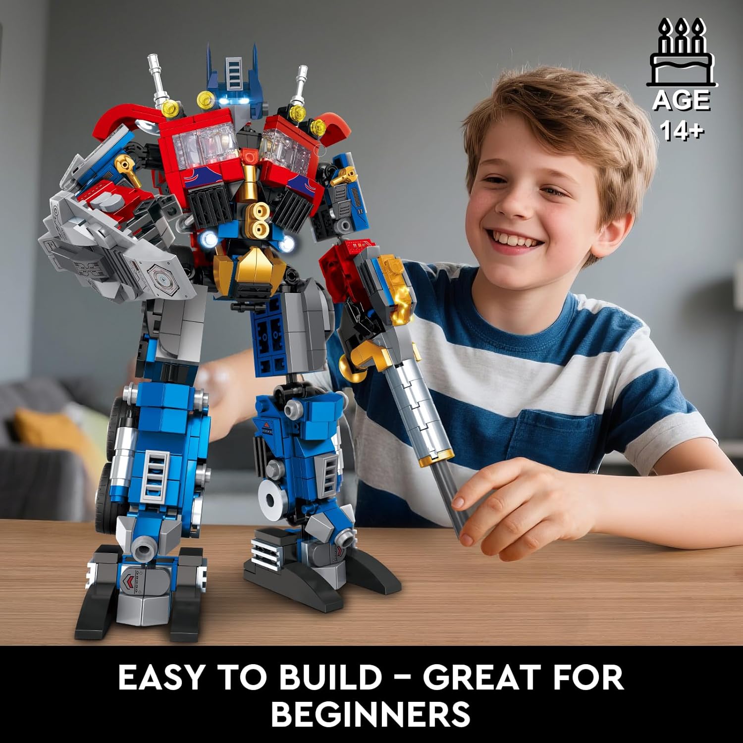 Transforming Robot Building Sets Easter 8 in 2 Robot Vehicle Models 769 PCS Creative Assembly Display Gift Christmas Birthday Ages 14+