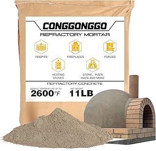 11 LBS Refractory Mortar, 2600°F High Temperature Mortar for Masonry -Fi...