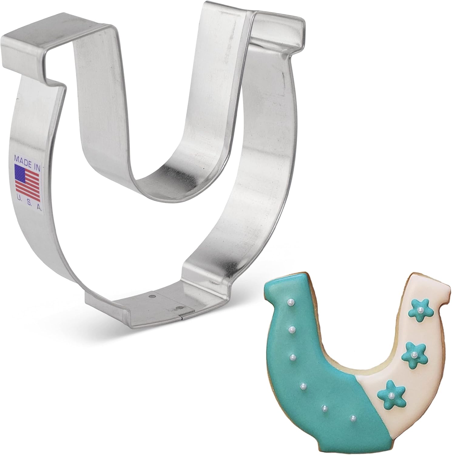 Lucky Horseshoe Cookie Cutter, 4.25" Made in USA by Ann Clark