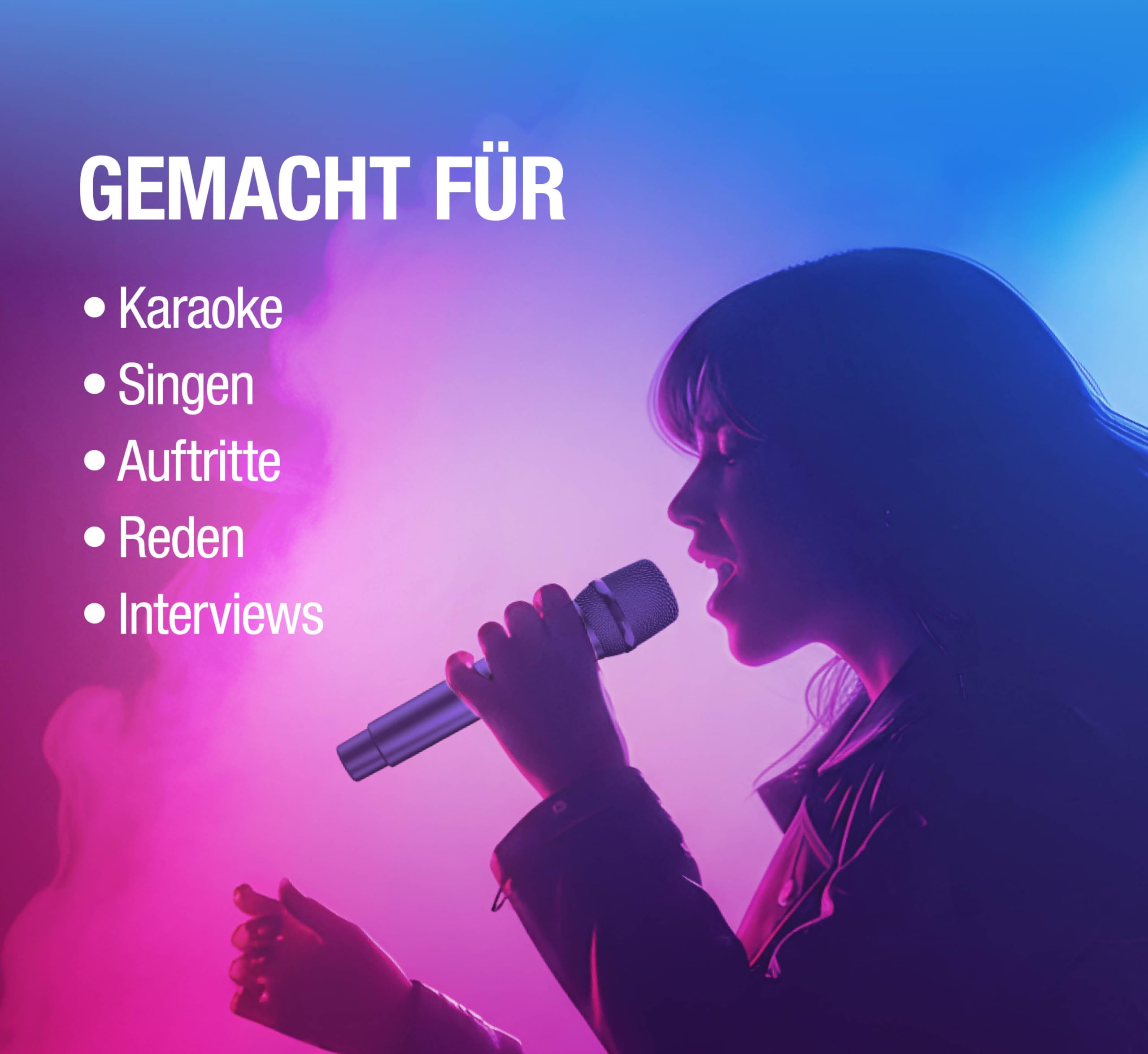 Fresh 'n Rebel Kabelloses Mikrofon-Set - 2 Karaoke-Mikrofone zum Singen - Erstklassiger Sound - 25h wiederaufladbarer Akku - für Jede Partybox - Stabile 2,4-GHz-Verbindung - Plug & Play