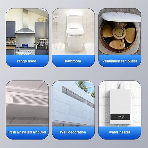 Miniatura 8 de Cubiertas de ventilación de aire de acero inoxidable 304, tapa de chimenea de salida de aire de pared exterior, campana extractora, tapa de lluvia