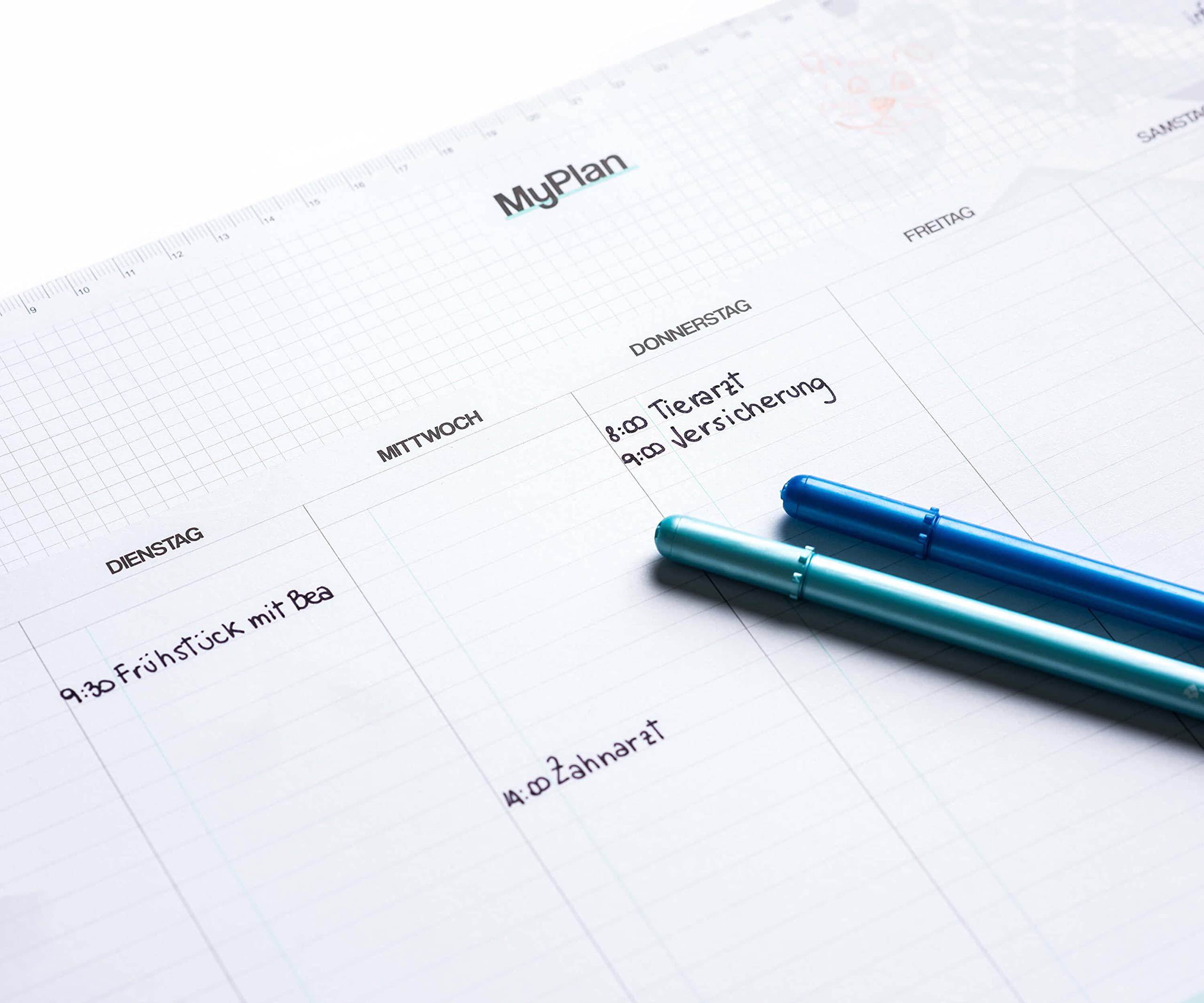 A4 Diary - Weekly Planner Pad 32 x 22 - Weekly Calendar to Tear Off for Appointments and To Do List, Creative Mess - Image 4