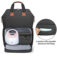 Vista 2 de LUXJA Bolsa para extractor de leche con compartimentos para bolsa enfriadora y laptop, mochila para extractor de leche con 2 opciones de uso