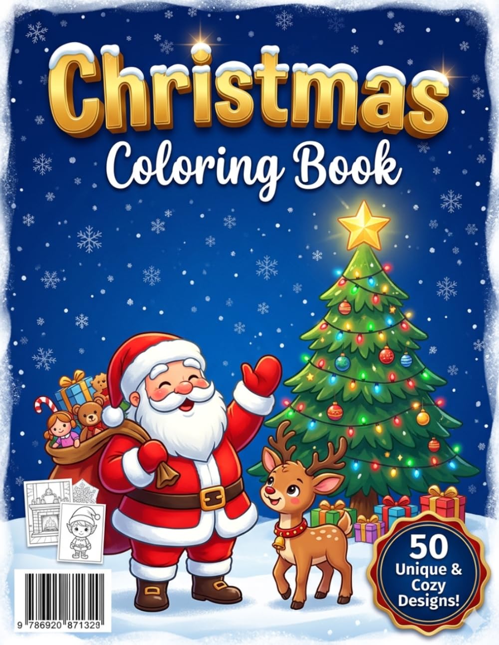 Christmas Coloring Book 2026: Cute and Cozy Holiday Coloring Pages for Kids, Teens, and Adults